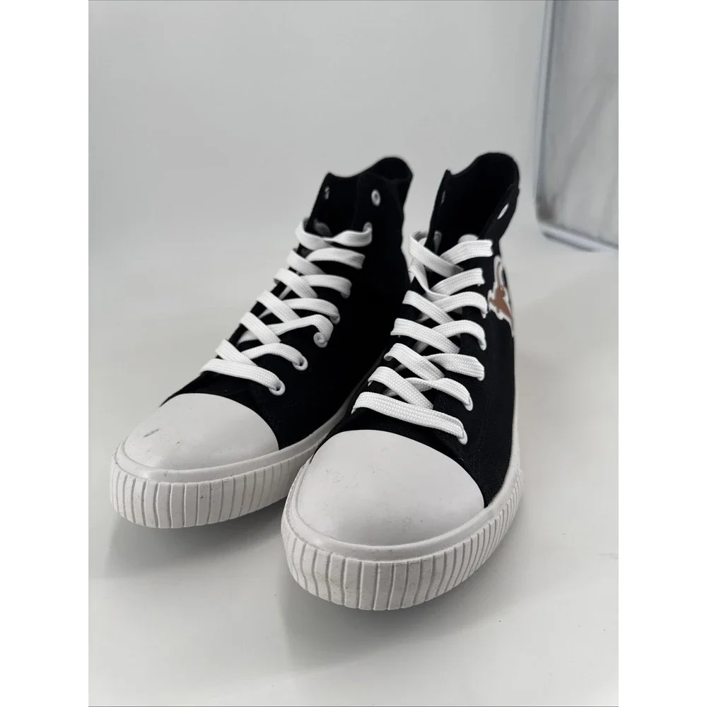 FOCO NCAA Texas Longhorns‎ Black High Top Canvas Shoes Sneakers Men's Size 11